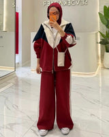 Two Piece Set - Burgundy - front view