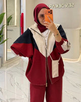 Two Piece Set - Burgundy - front view