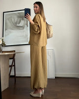 Two Piece Set - Brown - side view