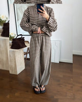Two Piece Set - Brown - front view