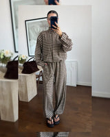 Two Piece Set - Brown - front view