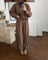 Two Piece Set - Brown - front view