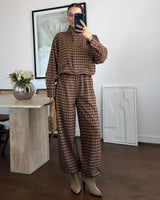Two Piece Set - Brown - front view