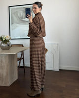 Two Piece Set - Brown - side view