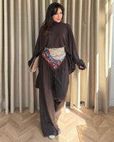 Two Piece Set - Brown - front view