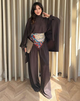 Two Piece Set - Brown - front view