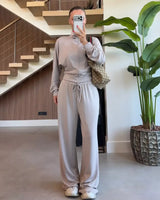 Two Piece Set - Beige - front view