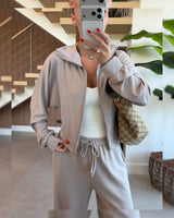 Two Piece Set - Beige - front view