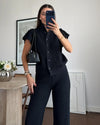 Two Piece Set - Black - front view