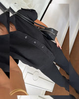 Two Piece Set - Black - three-quarter view