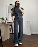 Two Piece Set - Dark Grey - front view