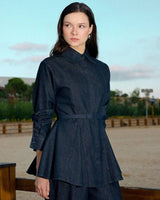 Two Piece Set - Denim - three-quarter view