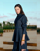 Two Piece Set - Denim - three-quarter view
