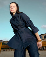 Two Piece Set - Denim - three-quarter view