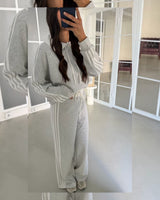 Two Piece Set - Grey - three-quarter view