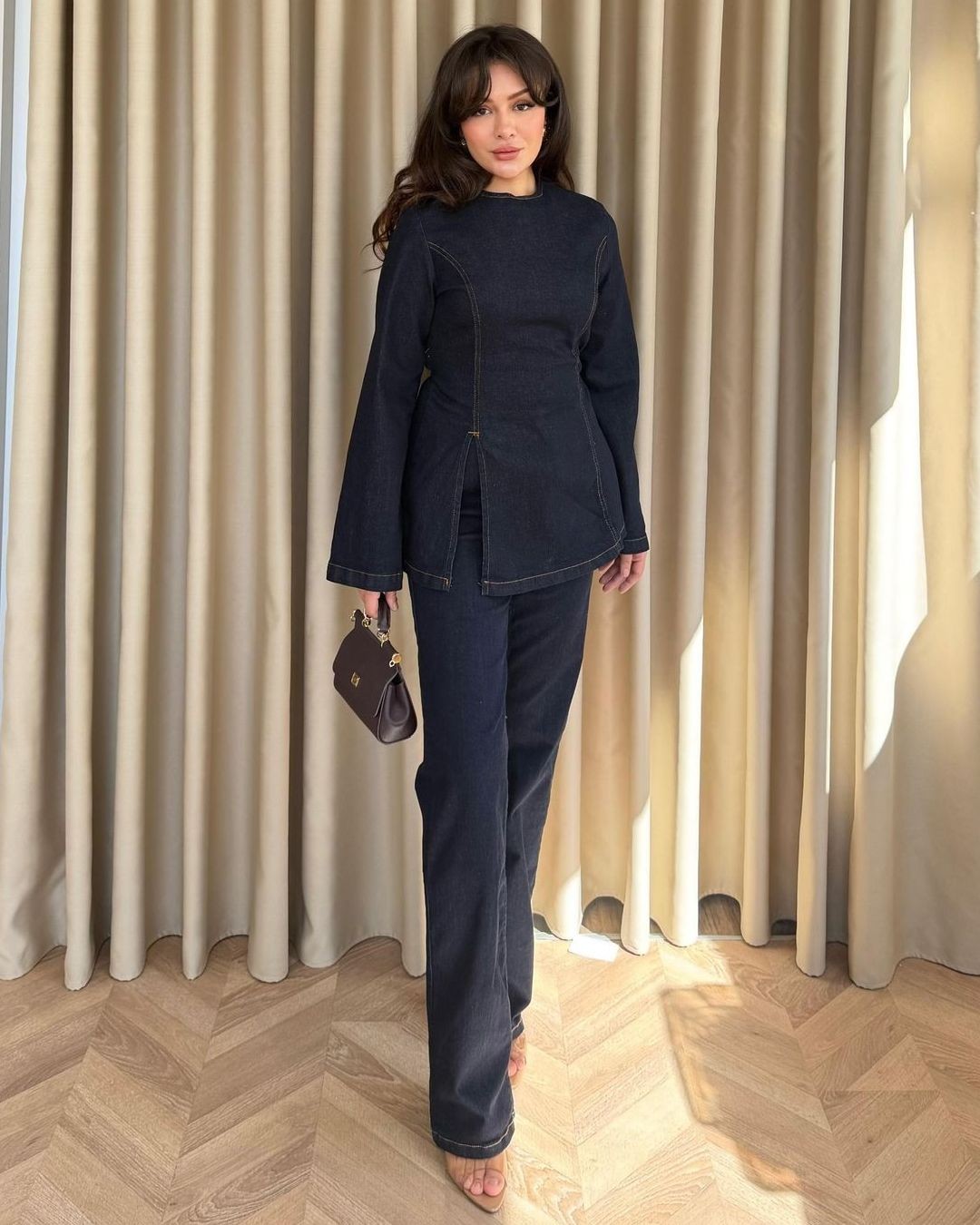 Two Piece Set - Denim - front view