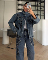 Two Piece Set - Denim - front view