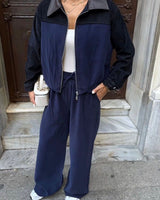 Two Piece Set - Navy - front view