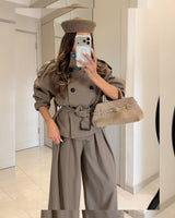 Two Piece Set - Beige - front view