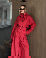 Two Piece Set - Red - three-quarter view