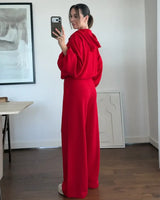 Two Piece Set - Red - three-quarter view