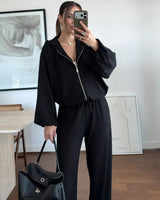 Two Piece Set - Black - front view