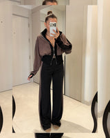 Two Piece Set - Brown - front view
