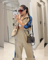 Two Piece Set - Beige - three-quarter view