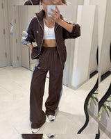 Two Piece Set - Brown - front view