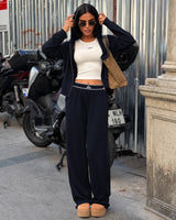 Two Piece Set - Navy - front view