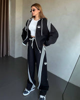 Two Piece Set - Black - three-quarter view
