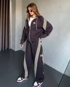 Two Piece Set - Brown - three-quarter view