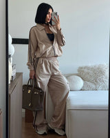 Two Piece Set - Beige - front view