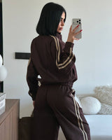 Two Piece Set - Brown - back view