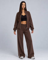 Two Piece Set - Brown - front view