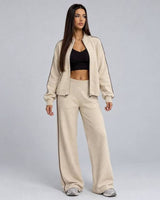 Two Piece Set - Beige - front view