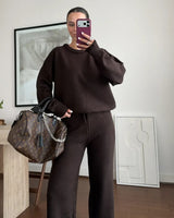 Two Piece Set - Brown - front view