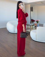 Two Piece Set - Red - side view