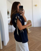 Vest + Belt - Denim - side view