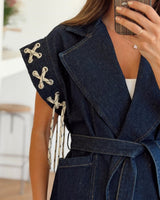 Vest + Belt - Denim - detail