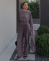 Asymmetric Draped Two-Piece Set