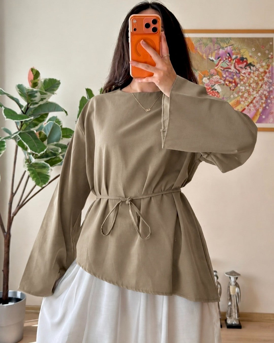 Asymmetric Modern Blouse + Belt