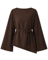 Asymmetric Modern Blouse + Belt