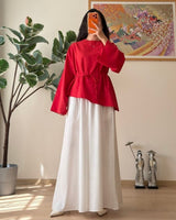 Asymmetric Modern Blouse + Belt