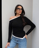 Asymmetric Off-Shoulder Top