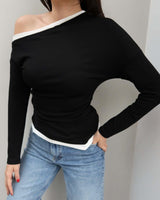Asymmetric Off-Shoulder Top