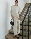 Asymmetric Ruffle Flow Dress