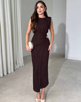 Aurelia Draped Ring Maxi Dress