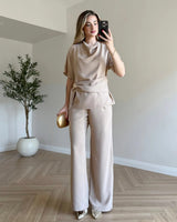 Aurelia Draped Trouser Set