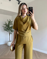 Aurelia Draped Trouser Set